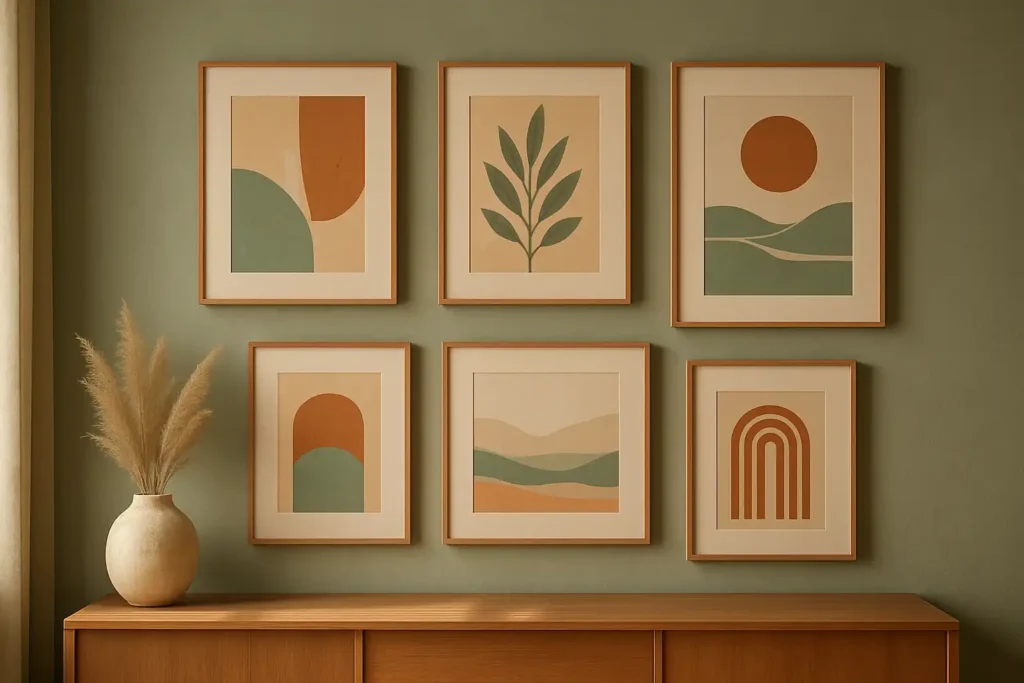 Comment composer un mur de cadres aux teintes d’automne ?